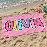 Candy Pop Personalized Beach Towel