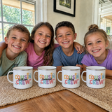 Personalised Sunshine Cousin Crew Enamel Mug
