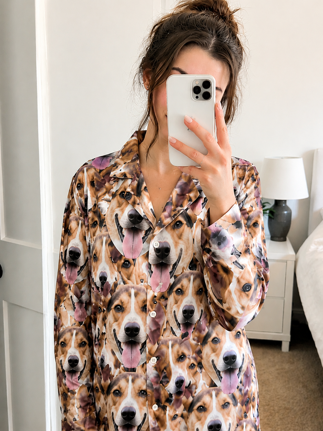 Pet Face Mash pyjama set personalised with each name, Christmas gift