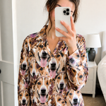 Pet Face Mash pyjama set personalised with each name, Christmas gift