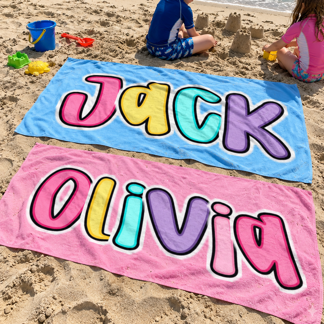 Candy Pop Personalized Beach Towel