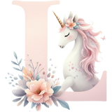 Unicorn Initial Backpack