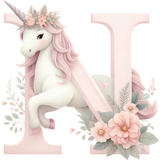 Unicorn Initial Enamel Mug
