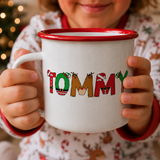 North Pole Crew Personalised Enamel Mug