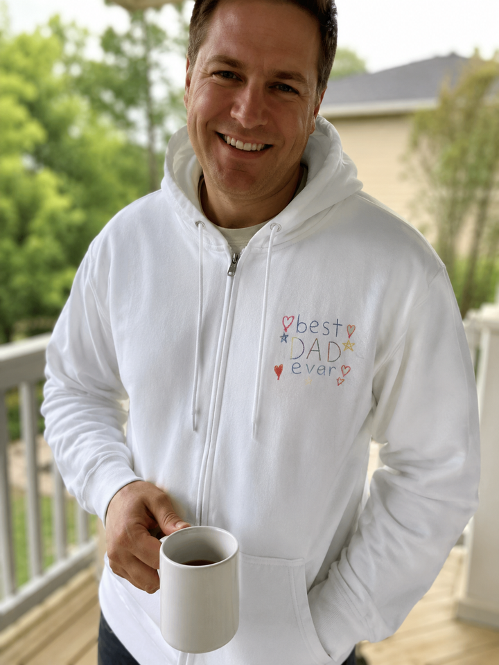 Personalised Kids Drawing Hoodie for Dad