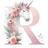 Unicorn Initial Enamel Mug