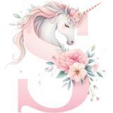 Unicorn Initial Enamel Mug