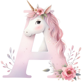 Unicorn Initial Backpack