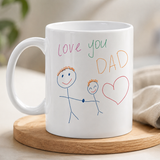 Personalised Dad Mug with Kids Artwork