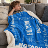 Name Collage Personalised Blanket