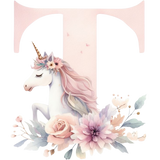 Unicorn Initial Toy Basket