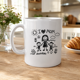 Personalised Colouring-In Mug for Mum