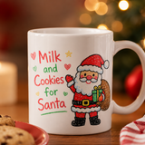 Personalised Christmas Eve Mug with Kids Artwork for Santa