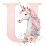Unicorn Initial Backpack