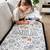 Dumpling Squishy Colouring Blanket