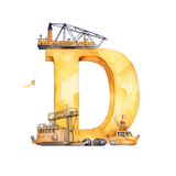 Construction Initial Enamel Mug
