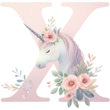 Unicorn Initial Enamel Mug