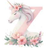 Unicorn Initial Toy Basket
