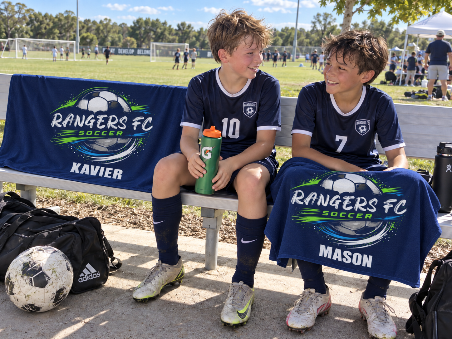 Soccer Splash Personalized Towel