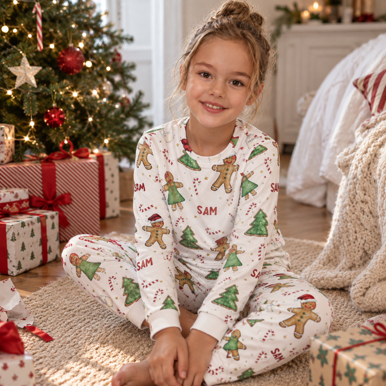 Personalised Christmas Kids Pyjamas - Long Sleeve