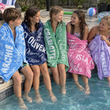 Name Collage Personalized Beach Towel