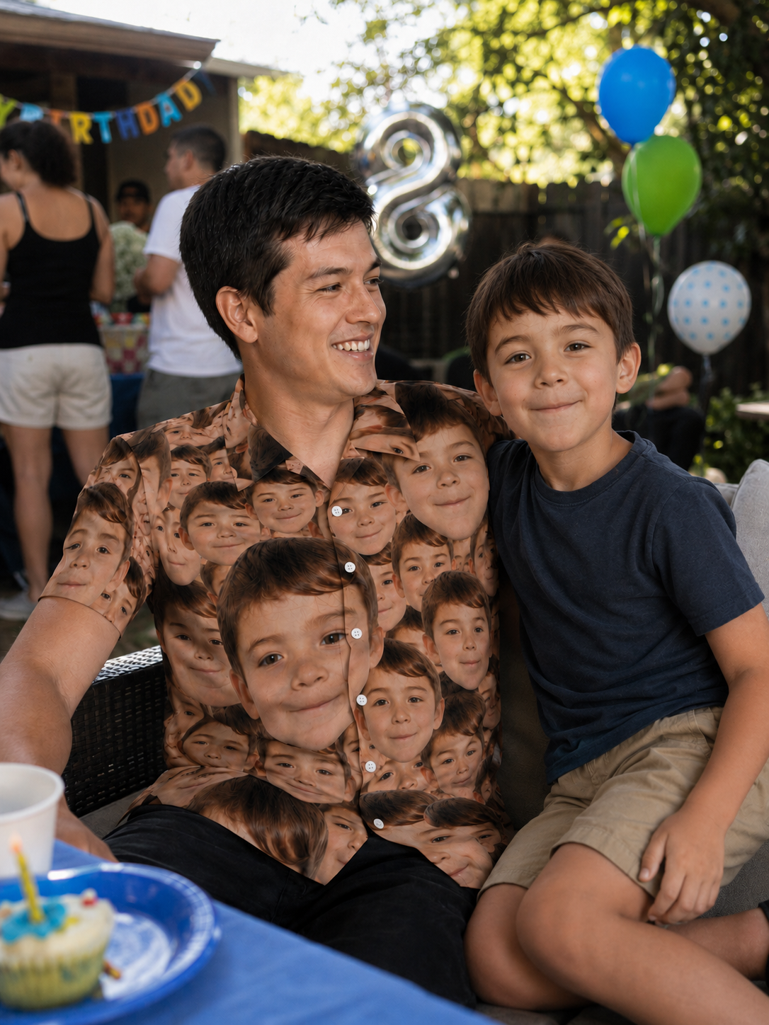 Matching Custom Face Hawaiian shirt for the friends - The Custom Co