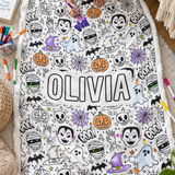 Halloween Colouring Blanket