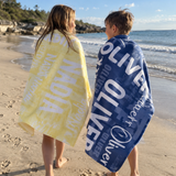 Name Collage Personalized Beach Towel