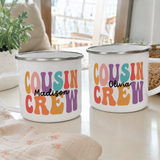 Cousin Crew enamel mug as a Christmas gift for the cousins