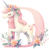 Unicorn Initial Toy Basket