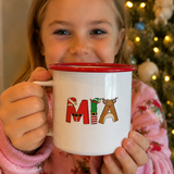 North Pole Crew Personalised Enamel Mug