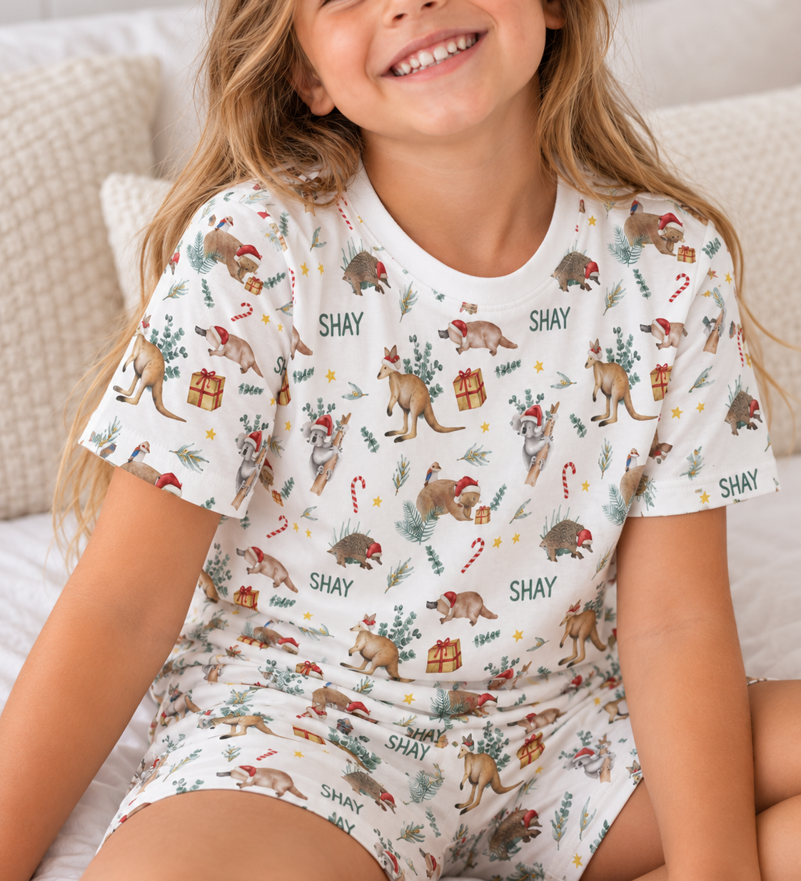 Personalised Christmas Kids Pyjamas - Short Sleeve