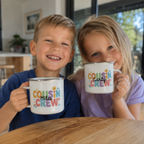 Personalised Sunshine Cousin Crew Enamel Mug