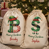 Elf Alphabet Santa Sack