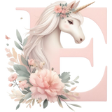 Unicorn Initial Enamel Mug