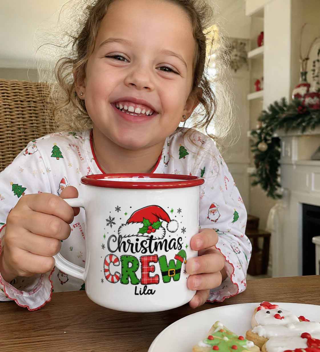 Christmas Crew Personalised Enamel Mug