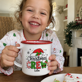 Christmas Crew Personalised Enamel Mug