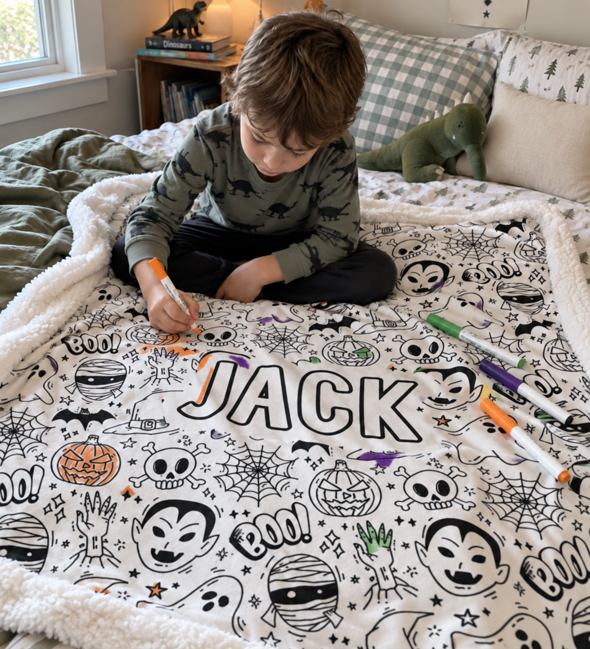 Halloween Colouring Blanket