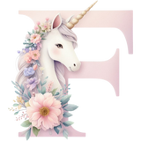 Unicorn Initial Toy Basket