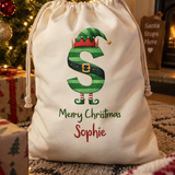Elf Alphabet Santa Sack