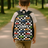 Custom Name Double Pocket School Bag