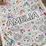Dumpling Squishy Colouring Blanket