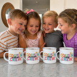 Personalised Sunshine Cousin Crew Enamel Mug