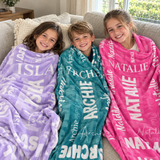 Name Collage Personalised Blanket
