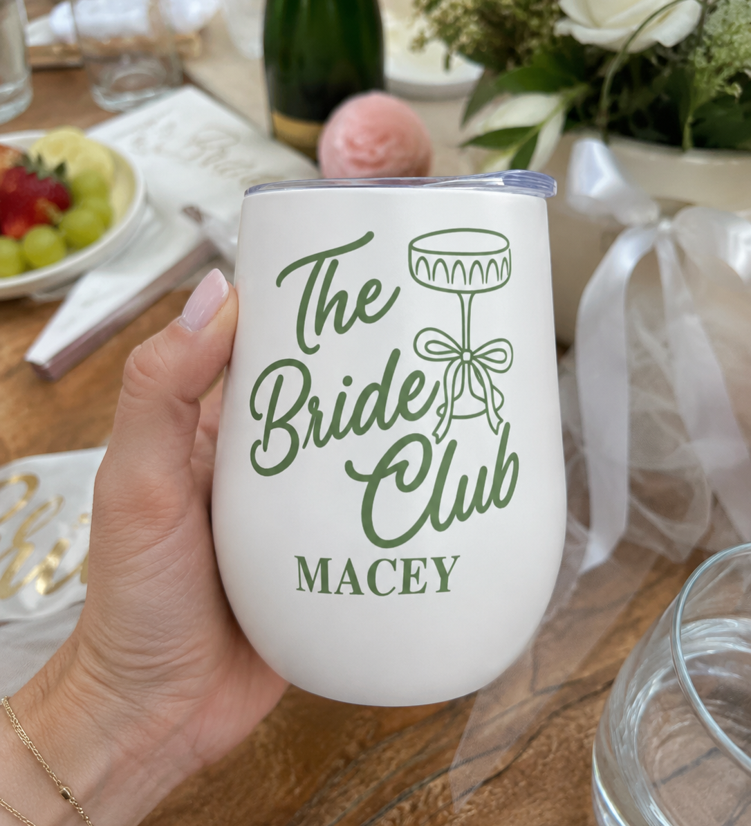 The Bride Club Personalised Wine Tumbler