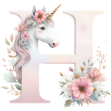 Unicorn Initial Enamel Mug