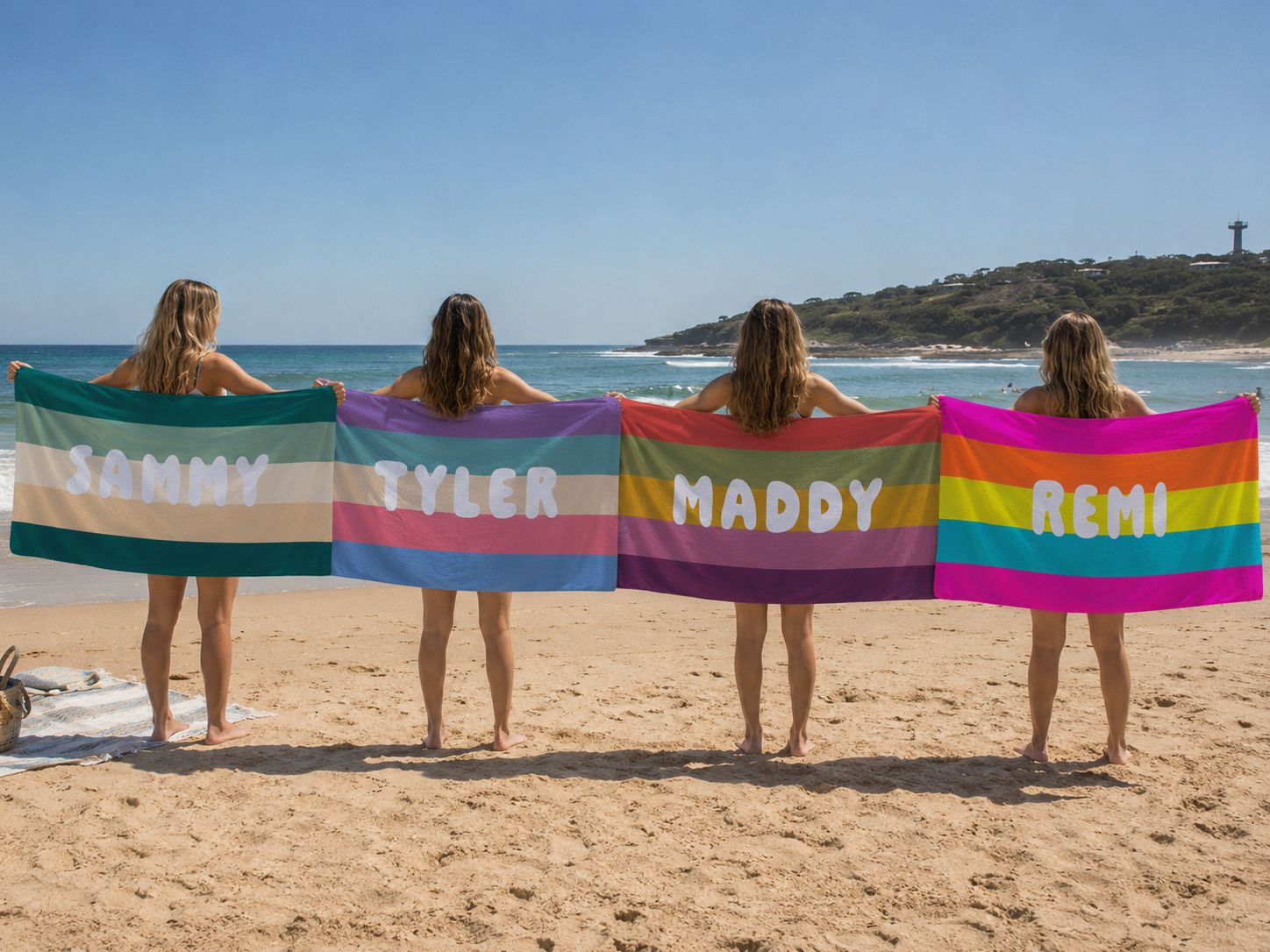 Retro Stripe beach towel as a summer gift for the family