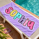 Candy Pop Personalized Beach Towel