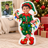 Personalised Elf Photo Cushion