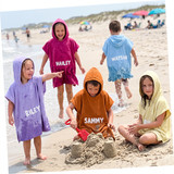 Personalised My Name hooded towel name print detail